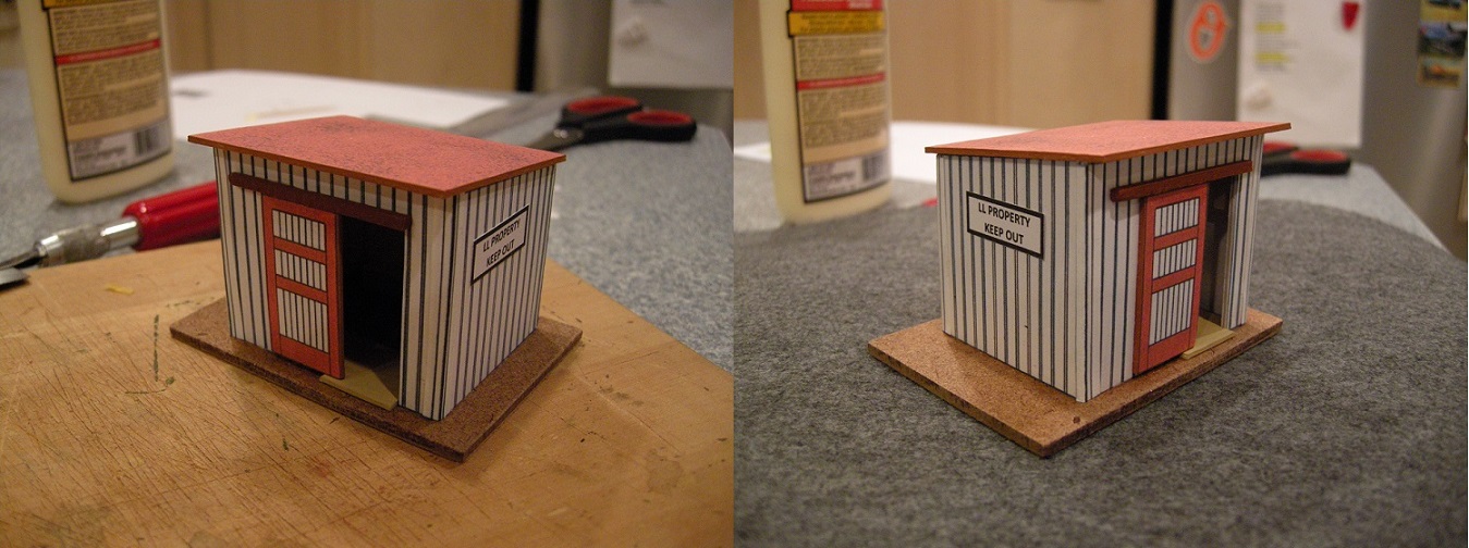 Tool shed cutout from Toy Trains magazine