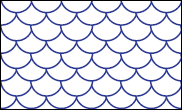 White and Blue 'Fish-Scale' pattern. Choose a scale from the list below.