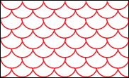 White and Red 'Fish-Scale' pattern. Choose a scale from the list below.