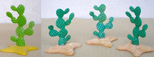 Playmobil's prickly pears before and after. Click for bigger photo