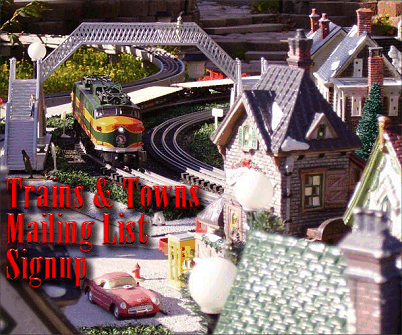 Trains-N-Towns. The official e-newsletter of Big Indoor Trains<sup><small>TM</small></sup> and Big Christmas Trains<sup><small>TM</small></sup> - Bringing you news about On30, O Gauge, and Christmas trains and the model communities they serve.