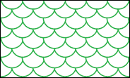 White and Green 'Fish-Scale' pattern. Choose a scale from the list below.