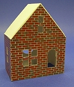 The stone cottage with the graphic paper applied.  Click for bigger picture.