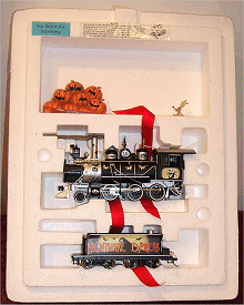 The first issue of the Nightmare Before Christmas Train included a load of pumpkins to put on the coal car.  Click for bigger photo.